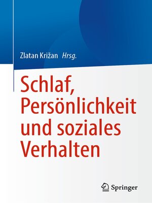 cover image of Schlaf, Persönlichkeit und soziales Verhalten